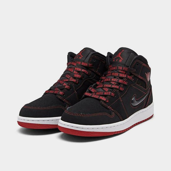 Nike Other - Nike Air Jordan 1 Mid Fearless GS Bred Red Black K